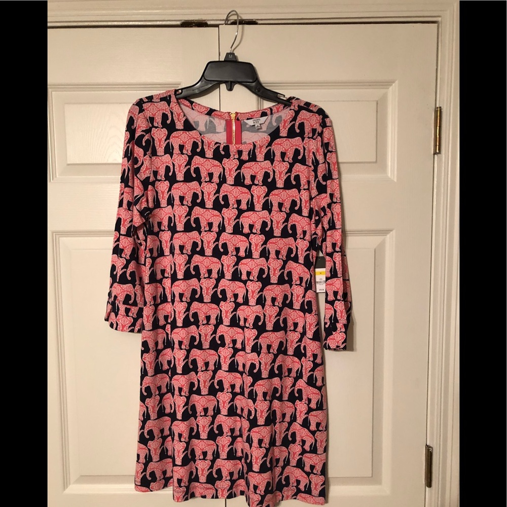NWT, Crown and Ivy Elephant Print Dress
